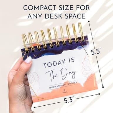 Motivational Calendar - Daily Flip Calendar with Inspirational Quotes - Inspirational Desk Decor for Women, Office Decor for Women Desk, Inspirational Gifts for Women, Desk Accessories for Women - Image 6