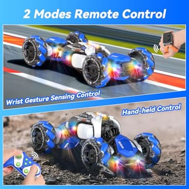 Nicella Remote Control Car - RC Toys Gifts for 6-13 Year Old Boys Girls - 360° Rotating 4WD Gesture Sensing RC Sunt Car with Lights & Music - Birthday for Grandkids - Image 4