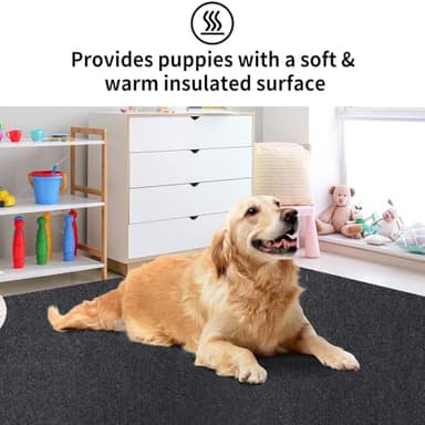 NYFITY Kennel Pad Dog Crate Mat Liner, Absorbs Urine, Waterproof, Non-Slip, Washable Puppy Pee Pad for Kennel Training - Under Pet Cage to Protect Floors, Thin Cut to Fit Design (42" x 28" - 1 Pack ) - Image 6