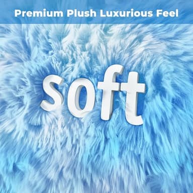 OPPODREAM Area Rugs 9x12 for Living Room, Ultra Soft Nursery Rugs for Bedrooms, 9 x 12 Fluffy Kids Carpet with 0.4" Thick Non-Slip Backing, Long Pile Shag Carpet, Fuzzy, Large, Tie-dye Sky Blue - Image 2