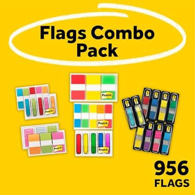 Post-it Flags and Tabs Value Pack, Ultimate Business and Study Pack, 956 Various Flags for Organization (683-AVP-SIOC) - Image 2