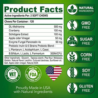 Grass Burn Spot Chews - Dog Urine Neutralizer for Lawn - 120 Grass Green Treats, Rocks - Pee Grass Spot Saver Caused by Dog Urine - Probiotics - Digestive Enzymes - Made in USA - Image 6