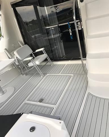 KXKZREN Boat Flooring EVA Foam Decking Sheet Faux Teak Marine Mat Marine Carpet Cooler Tops Non-Slip Self-Adhesive Flooring for Motorboat RV Yacht Kayak Swim Platform 94" x 47"/44"/35"/23"/16" - Image 2