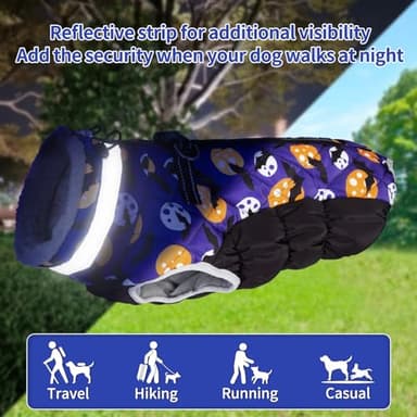 Dog Waterproof Winter Coat with Harness, Reflective Warm Dog Jacket with Zipper for Cold Weather, Dog Snowsuit for Small Medium Large Dogs YRFN11XXL - Image 4