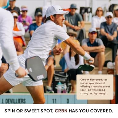 CRBN X Series Power Pickleball Paddle - Carbon Fiber Pickleball Paddle with Foam Injected Edges for Expanded Sweet Spot (3X, 14mm) - Image 3