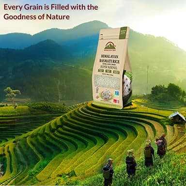 Himalayan Chef Basmati Rice, Natural Extra Long Grain Super Kernal Rice, Premium Quality, Quick Cooking Aromatic, Non-GMO, Halal and Kosher Certified - 10 lbs - Image 6
