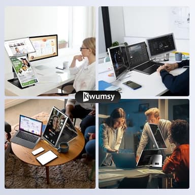 Fagomfer S6 Laptop Screen Extender | Silver | 15.6'' | FHD 1080P | 86% NTSC | Triple Laptop Monitor Extender | Working with Windows, Mac, DeX, Chrome, Desktop, Mini PC - Image 3