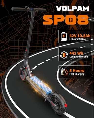 10 Inches Electric Scooter Adult with Dual Suspension, 22 MPH Top Speed, 500W Powerful Motor, 22/28 Miles Long Range, Dual Braking - Image 2