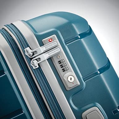 Samsonite Freeform 2-Piece Luggage Set - Carry-On & Large Checked Luggage with Dual Spinner Wheels - Durable Polypropylene Hardshell - TSA Lock, Airline-Approved - Expandable Hard Shell - Dark Teal - Image 9