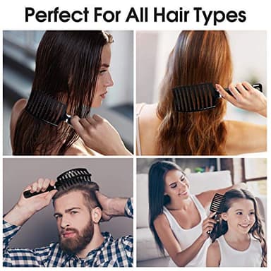 Hair Brush, Professional Curved Vented Brush for Faster Blow Drying for Women, Men, Paddle Detangling Brush for Wet Dry Curly Thick Straight Hair - Image 5