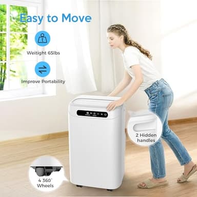 Humhold Portable Air Conditioners 14000Btu with Remote Control, 3-in-1 Free Stand Smart Cooling Portable AC Unit with Dehumidifier, Fan, Cools Room up to 700 sq.ft, Auto Swing,24H Timer, Windows Kit - Image 8