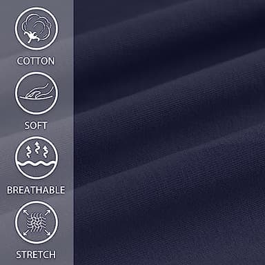 Viodia Women's Bermuda 10" Long Shorts with Pockets Cotton Sweat Lounge Shorts for Women Jersey Athletic Knee Length Shorts for Summer Navy - Image 4