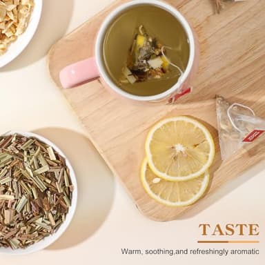 FullChea - Lemon Ginger Tea Bags, 50 Teabags - Pleasantly Spicy & Warming - Non-GMO - Caffeine-free - Support Healthy Digestion & Boost Immunity - Image 5