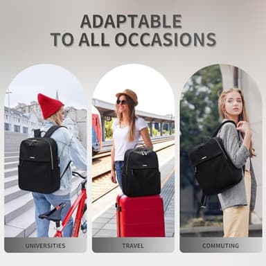 Women Laptop Backpack with Separate Laptop Compartment Fits 15.6 Inch Notebook Casual Daypack for Work Travel College Backpack Book Bags - Image 8