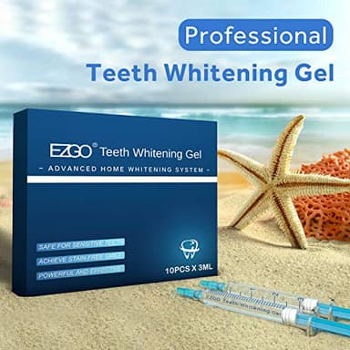 EZGO 10 Pack Teeth Whitening Gel Refills 22% Bleaching Gel, No Sensitive Teeth Whitener, Great for Sensitive Tooth Whitening, Carbamide Peroxide Teeth Whitening Gel, Mint Flavor (10X 3ML) - Image 4