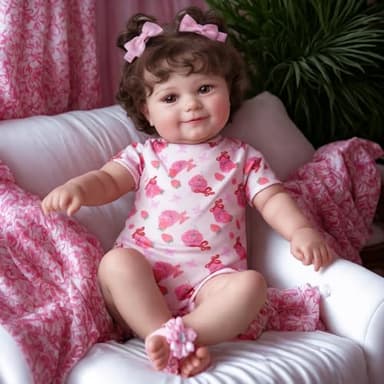 JIZHI Lifelike Reborn Baby Dolls - 20Inch-Real Baby Feeling Realistic-Newborn Baby Doll Adorable Smiling Real Life Baby Dolls with Gift Box for Kids Age 3 - Image 2