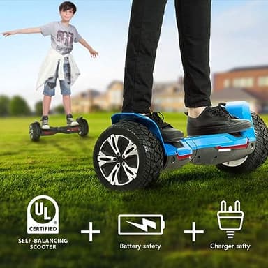 Gyroor Warrior 8.5 inch All Terrain Off Road Scooter with Bluetooth Speakers and LED Lights, UL2272 Certified Self Balancing Scooter - Image 5