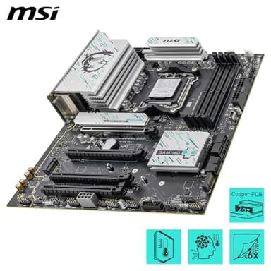 MSI B850 Gaming Plus WiFi Motherboard, ATX - Supports AMD Ryzen 9000/8000 / 7000 Processors, AM5 - DDR5 Memory Boost 8200+ MT/s (OC), PCIe 5.0 x16 & 4.0 x16, M.2 Gen5, Wi-Fi 7, 5G LAN - Image 4