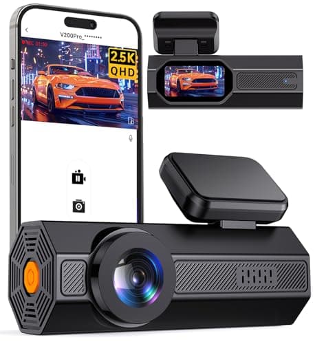 2.5K Car Dash Cam, VEEMENT Dash Camera for Cars, 1440P Car Dash Camera with APP, WiFi Dash Cams with WDR Night Vision, 24/7 Parking Monitor Dashcam, 160°Wide, G-Sensor, Mini Dash Cam - Image 1