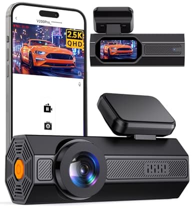 2.5K Car Dash Cam, VEEMENT Dash Camera for Cars, 1440P Car Dash Camera with APP, WiFi Dash Cams with WDR Night Vision, 24/7 Parking Monitor Dashcam, 160°Wide, G-Sensor, Mini Dash Cam - Image 1