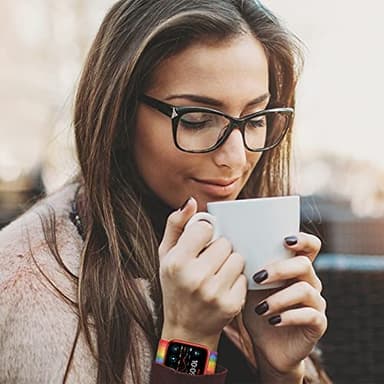 Bifeiyo Compatible with Apple Watch Bands Women Men 46MM 45MM 44MM 42MM 41MM 40MM 38MM,Nylon Sport Loop Strap for iWatch Series 10 9 8 7 6 5 4 3 2 1 SE Ultra(38/40/41/S10-42mm,Rainbow) - Image 6