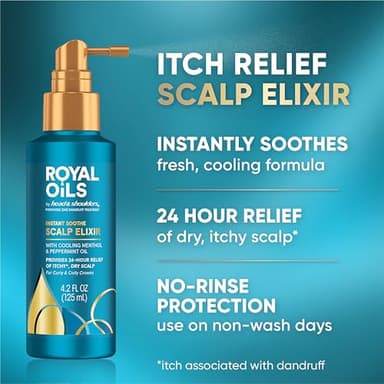 Head & Shoulders Royal Oils Scalp Elixir Treatment - Instant Soothe, Anti-Dandruff, Dry Scalp Relief & Hydration with Cooling Menthol & Peppermint Oil, 4.2 fl oz - Image 2