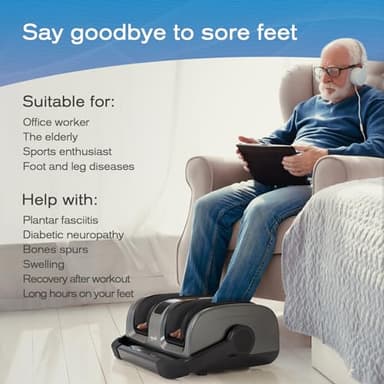 TISSCARE Foot Massager with Heat: Shiatsu Foot Massager for Plantar Fasciitis,Neuropathy, Circulation and Pain Relief for Foot Calf Gifts for Women and Men - Image 7