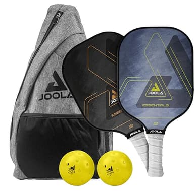 JOOLA Essentials Pickleball Paddles Set with Reinforced Fiberglass Surface and Honeycomb Polypropylene Core - Includes 2 Pickleball Rackets, 2 Pickleball Balls, and Sling Bag - Image 1