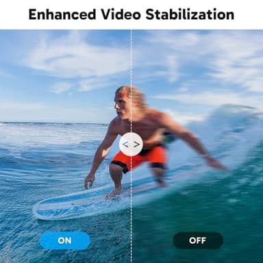 AKASO Brave 7 LE 4K30fps Action Camera with 64GB MicroSDXC U3 Memory Card Accessories Kit Bundle Ultra HD 131FT Waterproof Camera EIS 2.0 WiFi Remote Control Zoom Underwater Camera - Image 4
