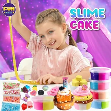 36 Big Cupcake Butter Slime Packs for Girls, FunKidz Two Toned Butter Slime Kit for Kids Party Favors Premade Bulk Slime Toys - Image 2