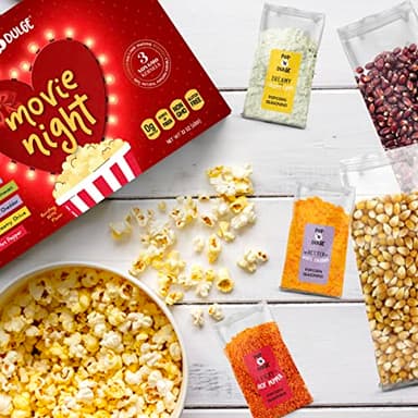 Popcorn Gifts For Women Movie Night Gift Baskets Gifts For Her Gift Set For Women, 10 Piece Set, 5 Gourmet Popcorn Kernels and 5 Seasoning Flavoring, Non-GMO, From Daughter, Wife, Mom, Son - Image 3
