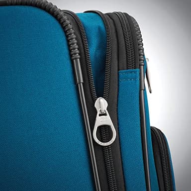 American Tourister Pop Max Softside Luggage with Spinner Wheels, Teal, 3-Piece Set (21/25/29) - Image 6