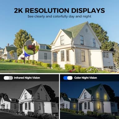 LITYMOL Solar Security Cameras Wireless Outdoor, 2K 360° View Cameras for Home Security, Color Night Vision, AI & PIR Motion Detection, 2-Way Audio, Spotlight Siren Alarm, IP65, SD/Cloud Storage - Image 4