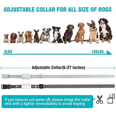 Bousnic Dog Shock Collar for 2 Dogs - (8-120lbs) Waterproof Rechargeable Electric Dog Training Collar with Remote for Small Medium Large Dogs with Beep Vibration Safe Shock Modes(Grey) - Image 5