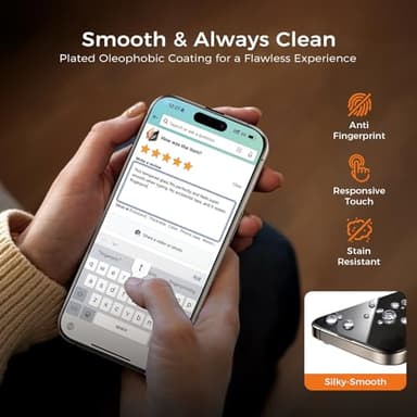 NeverBreak 9H+ Hardness for iPhone 15 Pro Screen Protector 12FT Military Grade Protection (Scratch, Shatter, Drop Resistance) 15 Pro Tempered Glass Full Edge Coverage Case Friendly 6.1" 2 Pack - Image 6