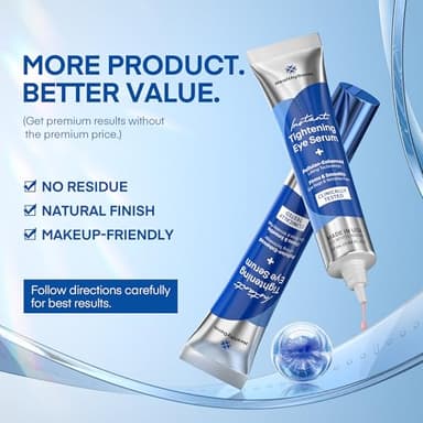 Instant Under Eye Lift Serum - Reduces Eye Bags, Wrinkles, Puffy Eyes, Dark Circles & Crow’s Feet in Minutes - Advanced Firming Polysaccharide Formula for Mature Skin - 20 mL - Image 6