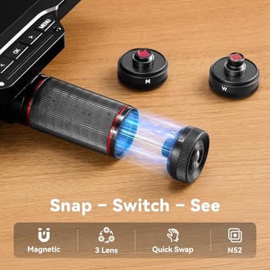 Elikliv 4K 3-Lens Digital Microscope: TL301-Magnetic Coin Microscope Magnifier Full Coin View, Soldering Microscopes for Adults with 7" IPS Screen, Side Lights, 10" Stand, PC/TV Compatible, 64GB - Image 2