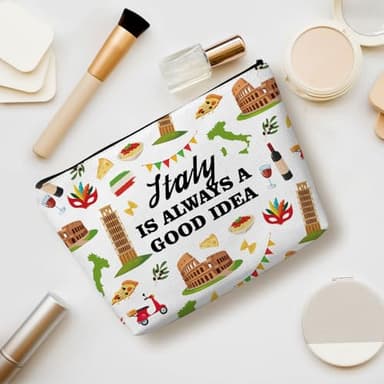 Italy Gifts Makeup Bag, Italy Souvenir Italy Lovers Gift Funny Italy Travel Vacation Cosmetic Bag for Women Friend Sister Grandma Girls Trip Birthday Christmas Bachelorette Party Friendship Gifts - Image 3
