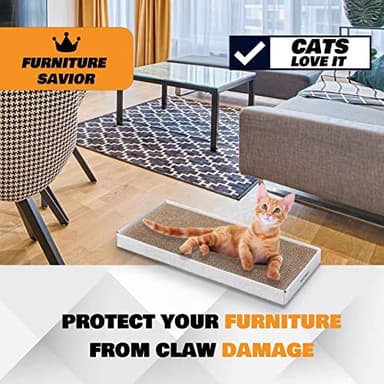 Cardboard Scratcher Pad Scratching Post:Smartbean 3PCS Cat Cardboard,Cat Scratch Pad,Cat Post,Double-Sided Design for Double Life… - Image 2