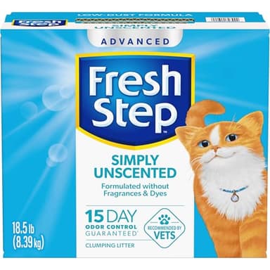 Fresh Step Advanced Simply Unscented Clumping Litter, Fresh Step Unscented Cat Litter Fights Odor on Contact, 18.5 lb. Box - Image 14