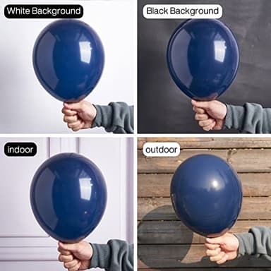 PartyWoo Navy Blue Balloons 50 pcs 12 Inch Matte Dark Blue Latex Helium Balloons for Graduation New Year Weddings Father's Day Sports Theme Baby Shower Birthday Party Decorations Blue-Y72 - Image 2