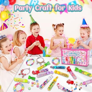 leitait 24 Pack Bracelet Wands,Charm Bracelet Jewelry Making Kit,Arts Crafts for Kids,Unicorn Party Favors Supplies,Goodie Bags Stuffers,Classroom Prizes,Birthday Gifts for Girls Ages 4-8 Years Old - Image 3