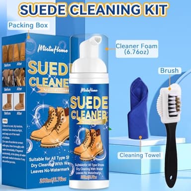 MiotuHome Suede Shoe Cleaner, Suede Cleaner with 4-Side Suede Brush, Shoe Cleaner Removes Dirt & Stain, Shoe Cleaning Kit for All Colors Suede, Nubuck, Boots, Trainer, Leather, Sneaker - Image 8
