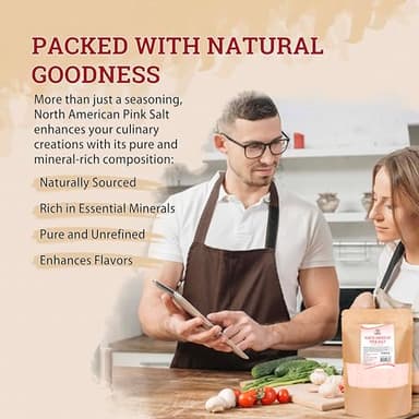 52USA North American Pink Salt, Fine Grain, 1 lb, Rich in Trace Minerals, Kosher, Salt for Grinder Refill, Gluten Free, All Natural Sea Salt, Perfect for Cooking & Seasoning - Image 4