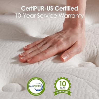 SNFPNE King Size Mattress 12 Inch - Medium Firm Hybrid Memory Foam Mattress with Individual Pocket Springs for Pressure Relief & Motion lsolation, CertiPUR-US Certified, Fiberglass-Free, 80" x 76" - Image 6