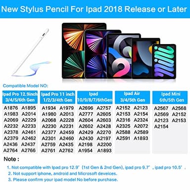 Stylus Pen for Apple iPad Pencil - iPad Pen A16 10th 9th 8th 7th 6th Gen for Apple Pencil 2nd Generation Compatible 2018-2025 iPad Pro M4 11-12.9 Inch iPad Air M2 M3 5th 4th 3rd Mini A17 6th 5th - Image 4