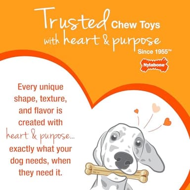 Nylabone Limited Edition 70th Birthday Textured Bone Power Chew Toy for Dogs, Durable & Tough Dog Toys for Aggressive Chewers, Roasted Chicken Flavor, X-Large Dogs - 50+ lbs (1 Count) - Image 11