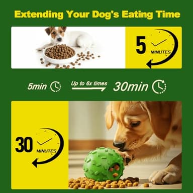 ZHIERDE Dog Puzzle Toy 2 Pack – Cognitive Dog Treat Toy,Interactive Dog Toys for Treat Dispensing, Slow Feeder for Mental Stimulation & Anxiety Relief, Puppy Training Toy, Natural Rubber - Image 7