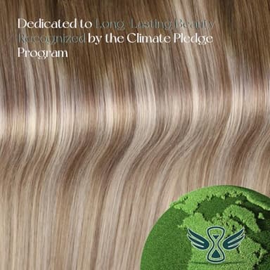Easyouth 22 Inch Clip in Hair Extensions Balayage Human Hair Clip in Extensions Dark Brown Ombre Light Brown with Blonde Clips in Extension Add Length and Volume 120G 7Pcs - Image 9