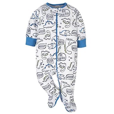 Onesies Brand baby boys 4-pack 'N Plays Footies and Toddler Sleepers, Blue Dino, 0-3 Months US - Image 4